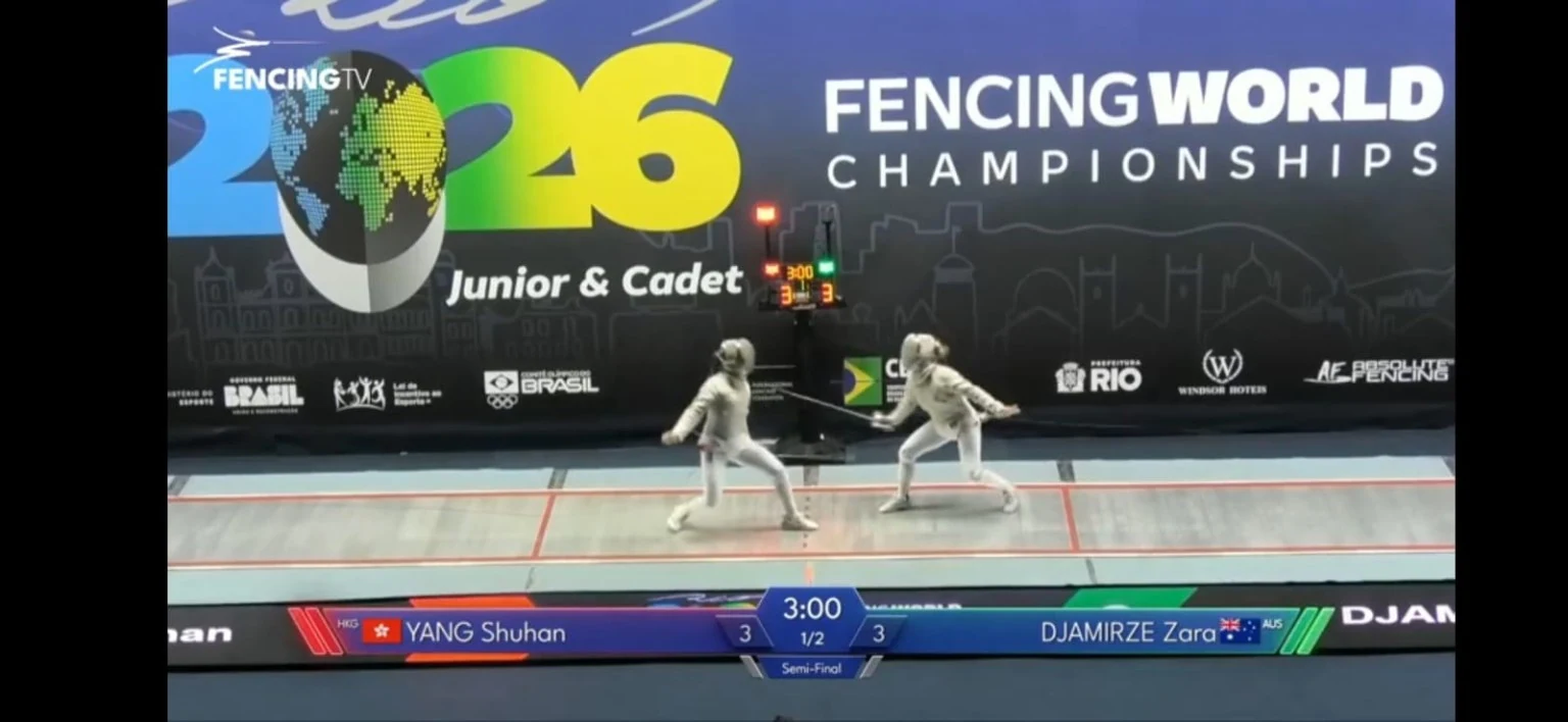 Zara fencing at the 2026 Junior and Cadet World Championships